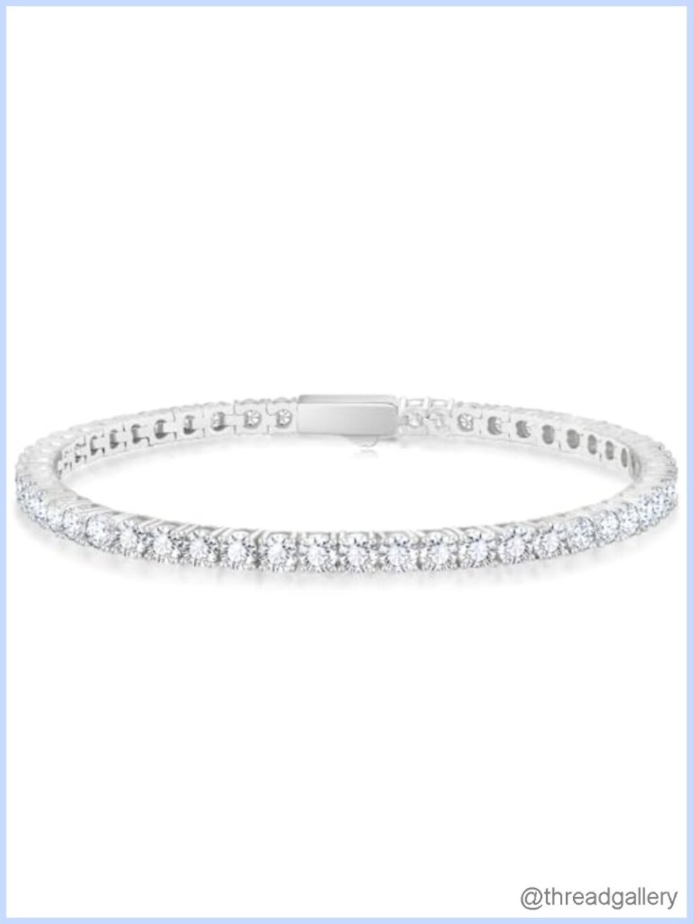 14K Gold Plated Tennis Bracelet Iced 5A CZ Stones Hypoallergenic Women Men